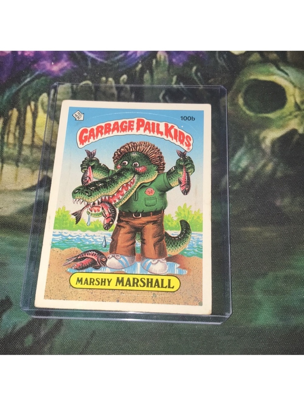 Garbage pail kids 100b Marthy Marshall Reptile Trading Card topps 1986